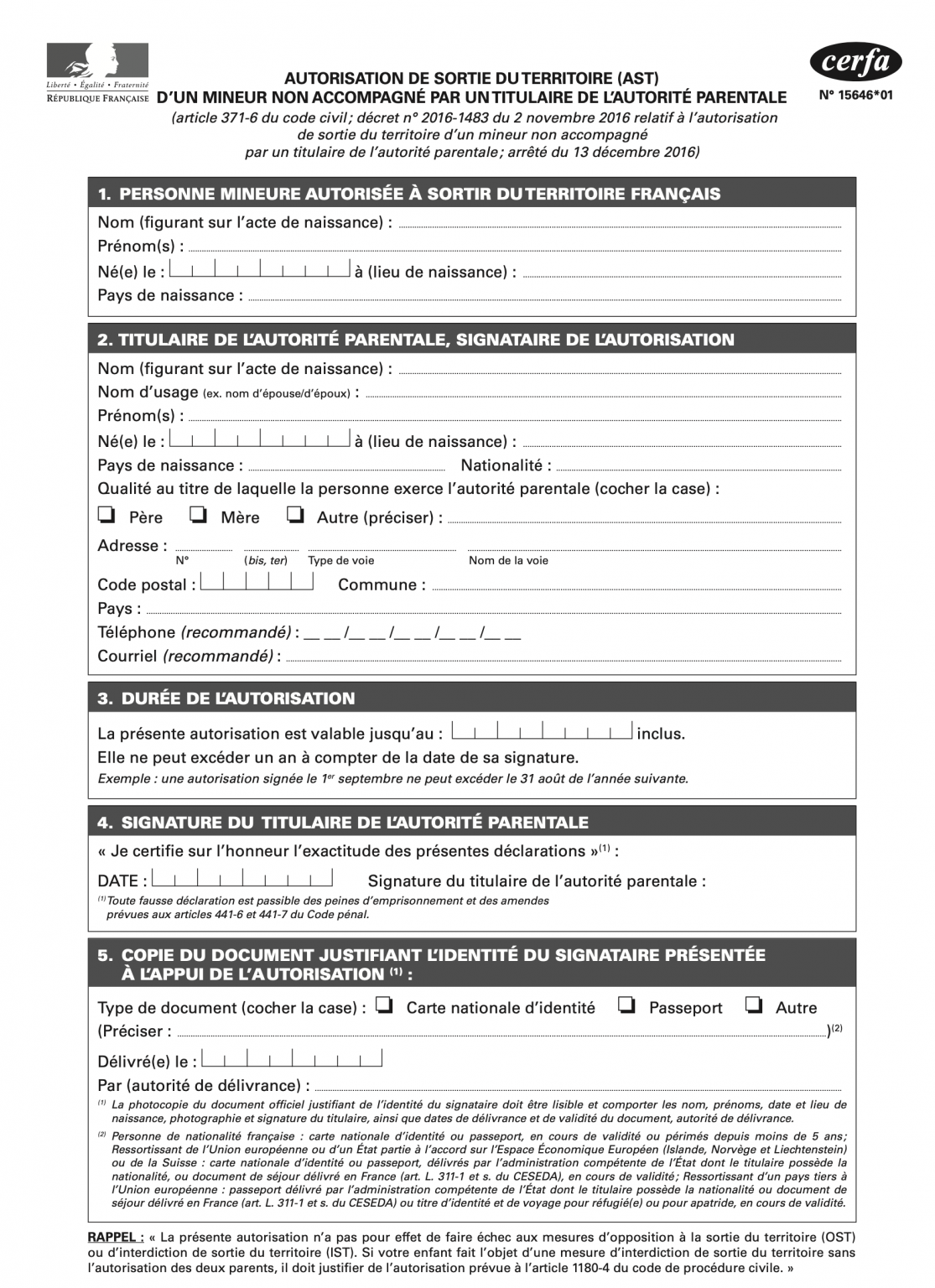 L’autorisation De Sortie Du Territoire - Commune De Macheren